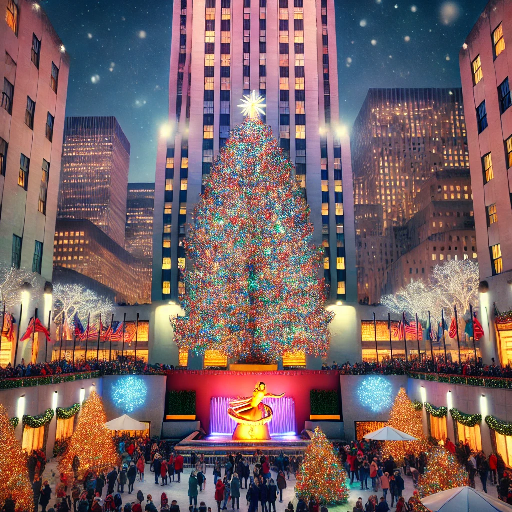 festliche Stimmung am Rockefeller Center in New York