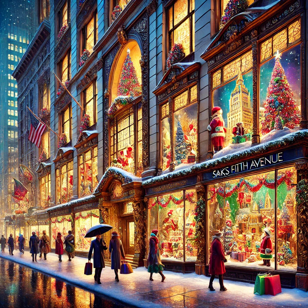 festliche Stimmung des Weihnachtsshoppings in New York