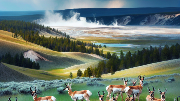 Die majestätischen Pronghörner des Yellowstone Nationalparks
