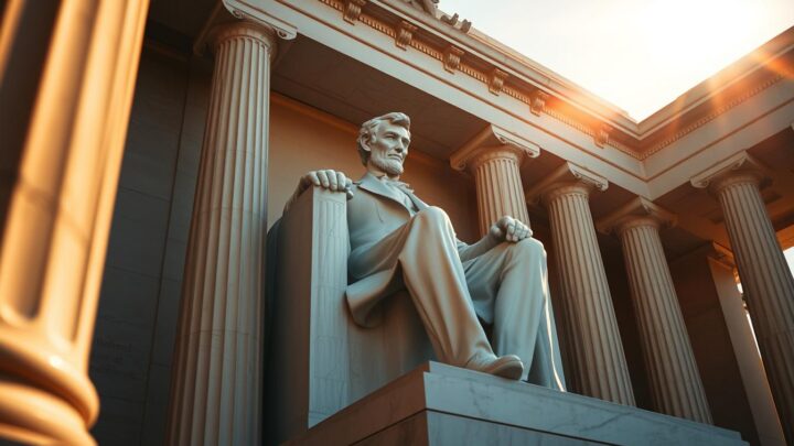 Die berühmte Abraham Lincoln Statue im Detail