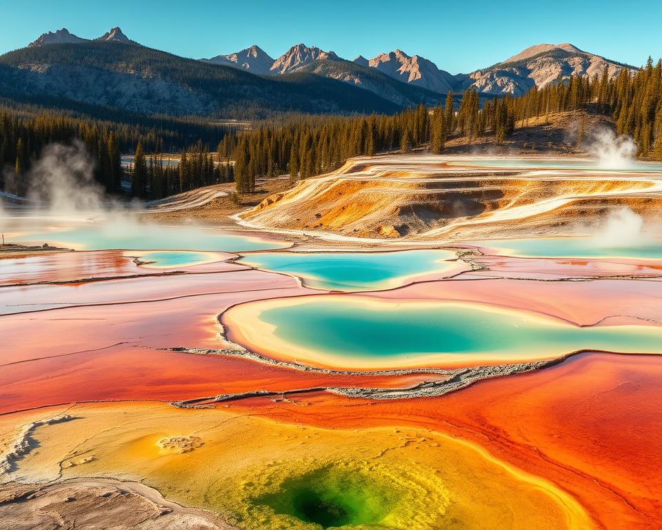 Bunte Thermalquellen im Yellowstone Nationalpark