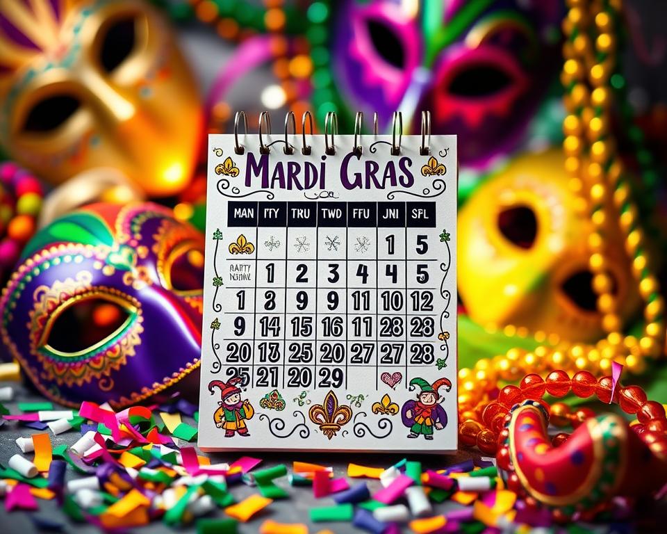 Mardi Gras Datum Kalender