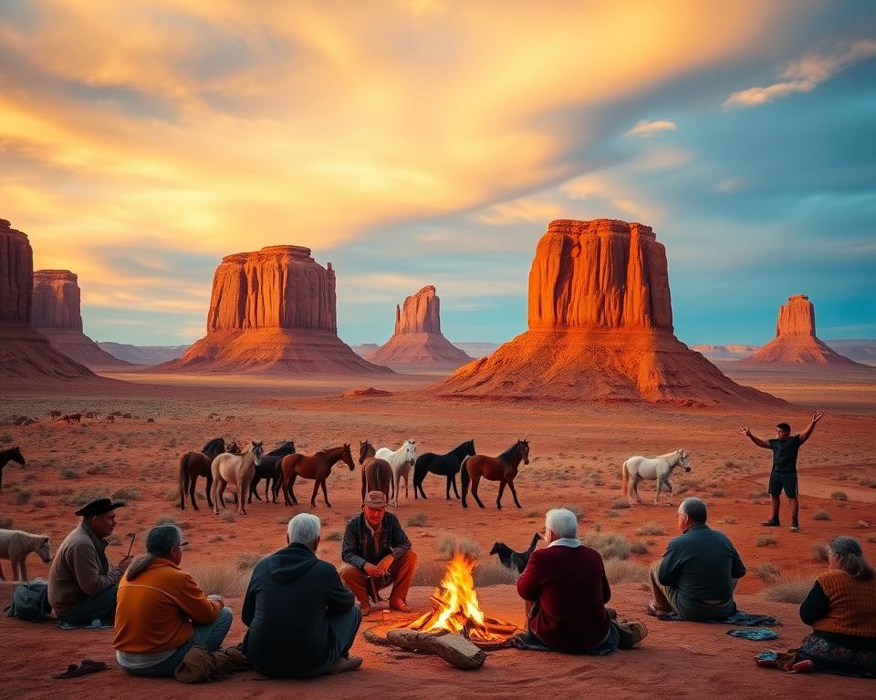 Navajo-Geschichte im Monument Valley Navajo-Geschichte im Monument Valley