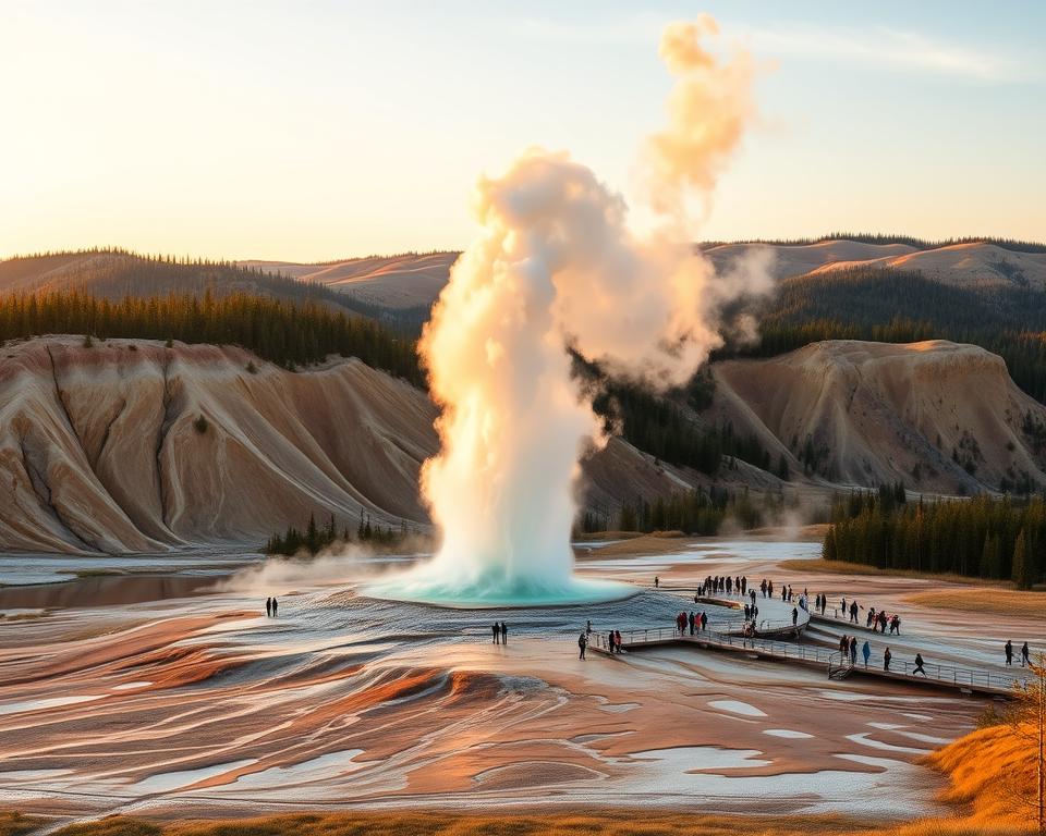 Old Faithful Geysir im Yellowstone Nationalpark