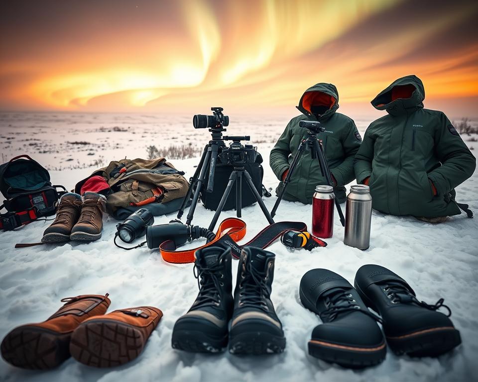 Polarlicht Ausrüstung Vorbereitung