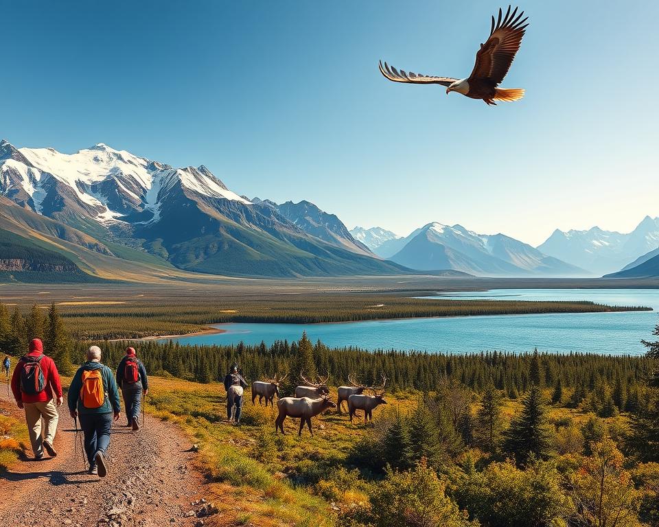 Aktivitäten und Tierbeobachtungen im Park