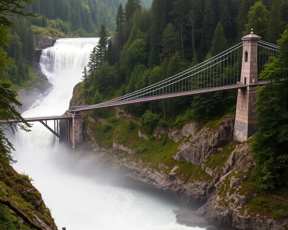 Montmorency Wasserfall Hängebrücke