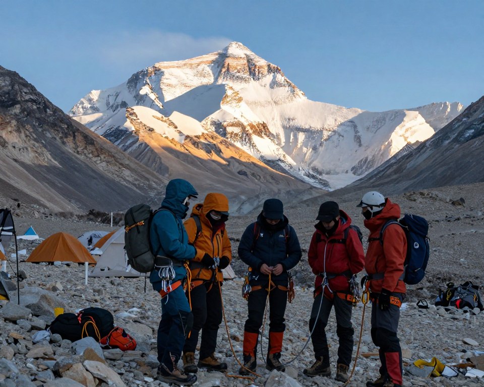 Everest Bergsteiger Sicherheit