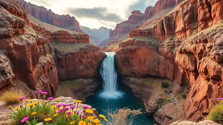 Entdecken Sie den Grand Canyon Wasserfall – Naturwunder