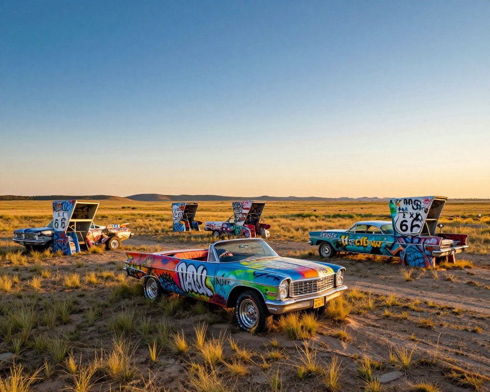 Cadillac Ranch Amarillo an der Route 66 Texas Cadillac Ranch Amarillo an der Route 66 Texas